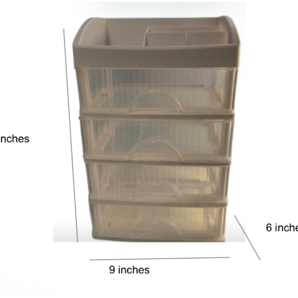 Stackable White Storage Drawer Organizer